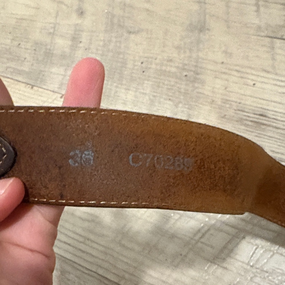 Silver Creek Brown Leather Belt size 36 - Picture 3 of 8